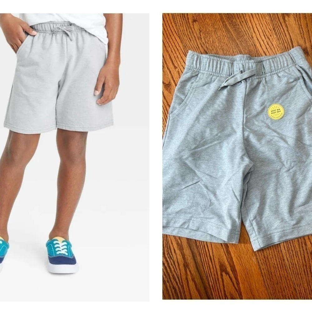 NEW One Cat & Jack Boys' Knit Pull-On Shorts - Gray